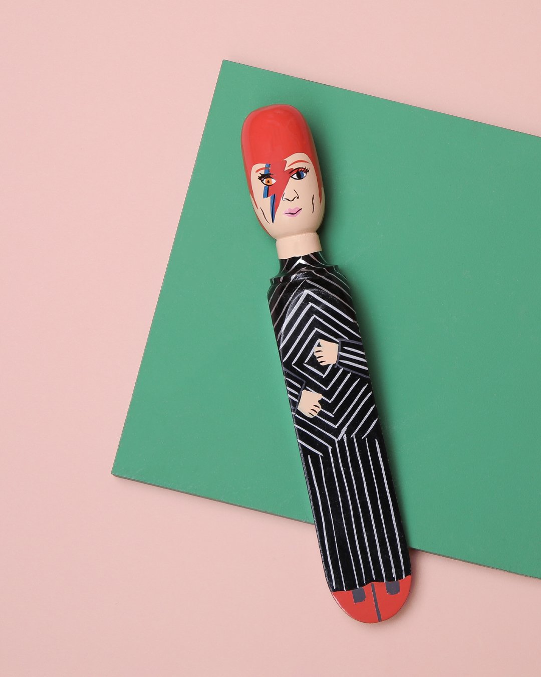 Door Stop 'Major Dave' Hand Painted Wood | BowieGallery